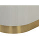Paloma 84 X 47.25 inch White Marble Dining Table